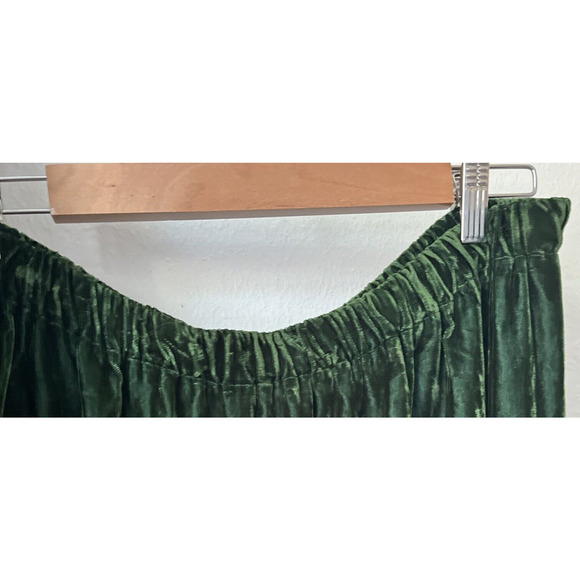 Indian Market‎ Alfredo’s Wife 2 pc green velvet skirt blouse set L RARE - Picture 4 of 8